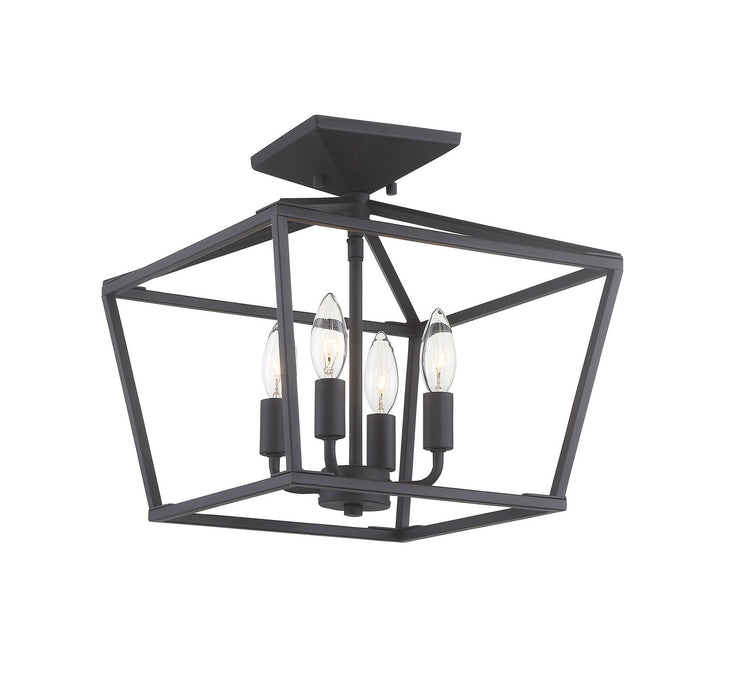 Savoy House 6-328-4-89 Four Light Semi-Flush Mount, Matte Black