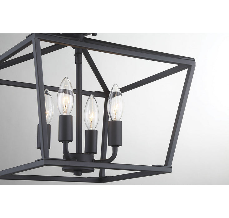 Savoy House 6-328-4-89 Four Light Semi-Flush Mount, Matte Black