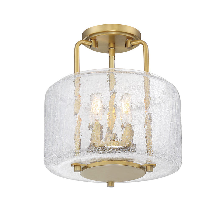 Savoy House 6-7790-3-322 Three Light Semi-Flush Mount, Warm Brass