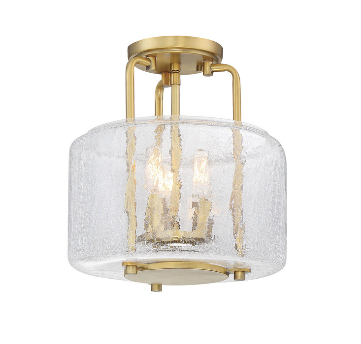 Savoy House 6-7790-3-322 Three Light Semi-Flush Mount, Warm Brass