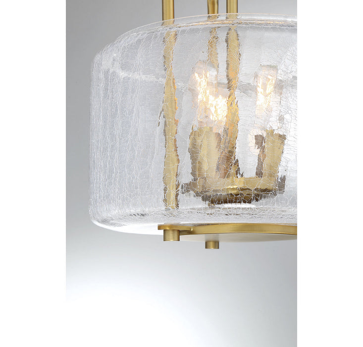 Savoy House 6-7790-3-322 Three Light Semi-Flush Mount, Warm Brass