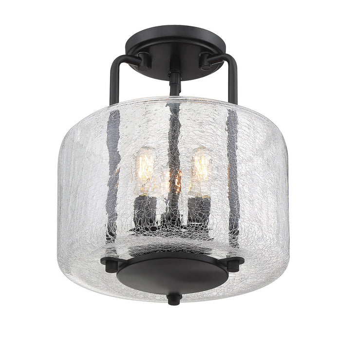 Savoy House 6-7790-3-89 Three Light Semi-Flush Mount, Black