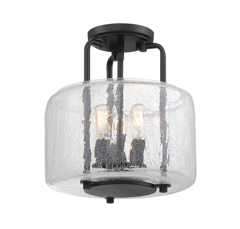 Savoy House 6-7790-3-89 Three Light Semi-Flush Mount, Black