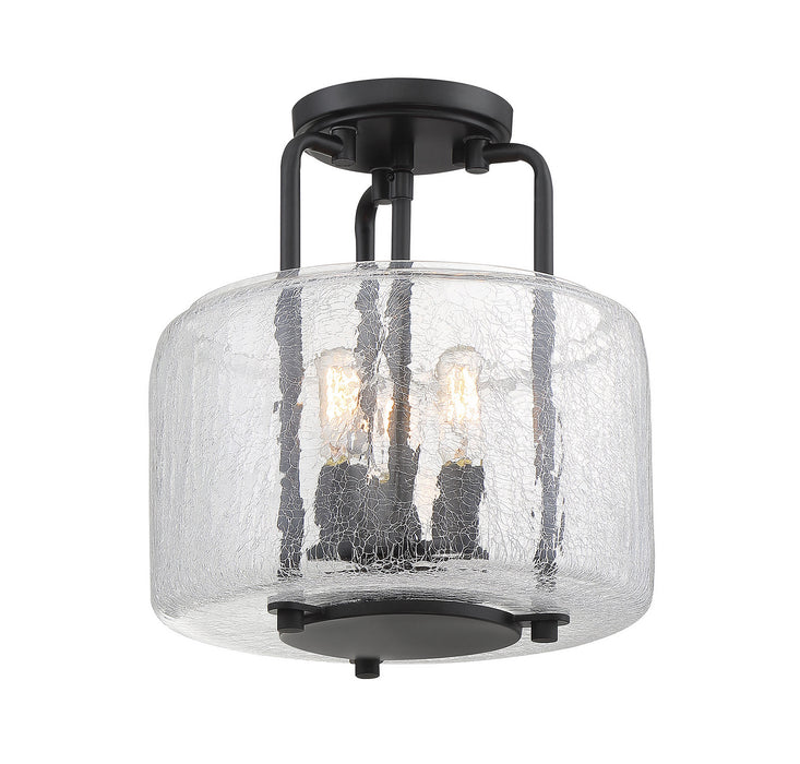 Savoy House 6-7790-3-89 Three Light Semi-Flush Mount, Black