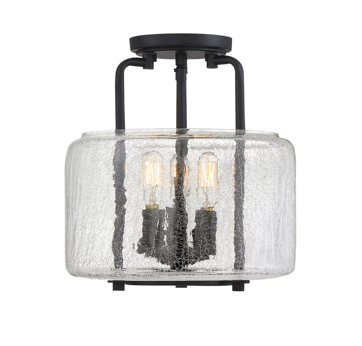 Savoy House 6-7790-3-89 Three Light Semi-Flush Mount, Black