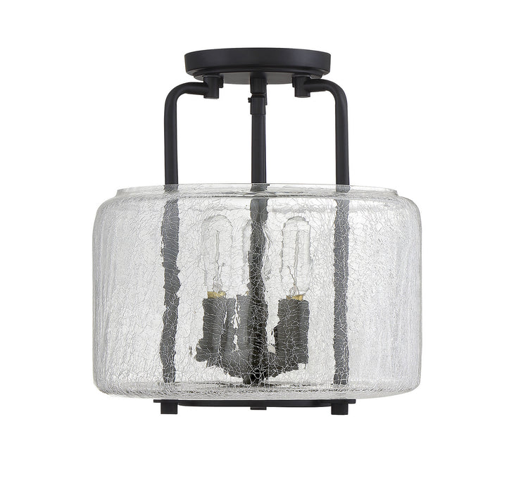 Savoy House 6-7790-3-89 Three Light Semi-Flush Mount, Black