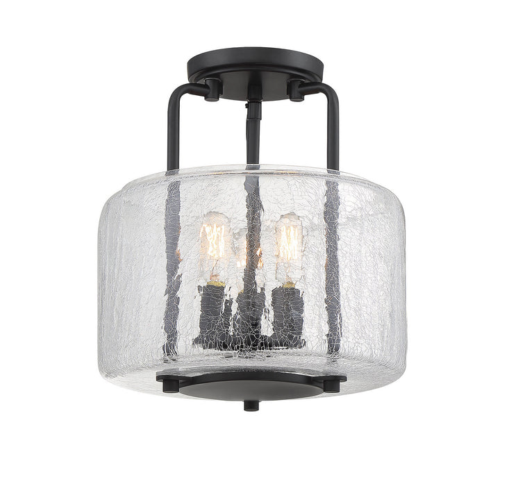 Savoy House 6-7790-3-89 Three Light Semi-Flush Mount, Black