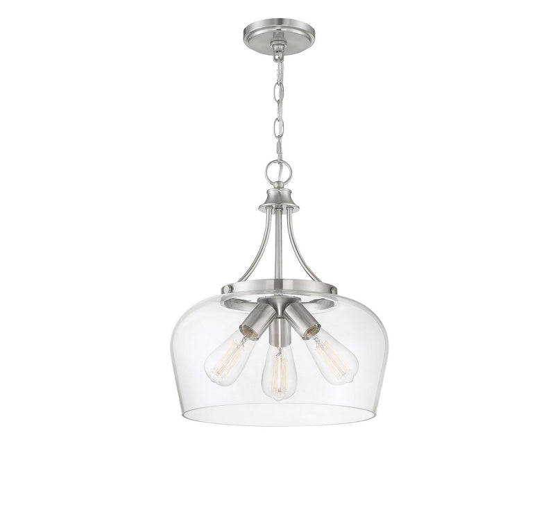Savoy House 7-4034-3-SN Three Light Pendant, Satin Nickel