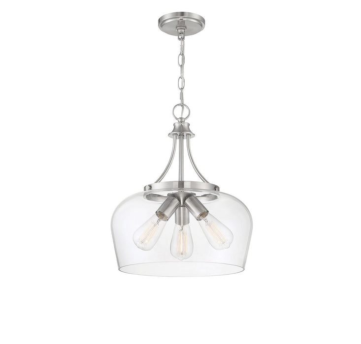 Savoy House 7-4034-3-SN Three Light Pendant, Satin Nickel