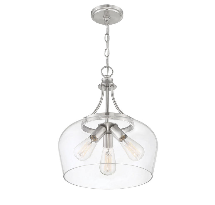 Savoy House 7-4034-3-SN Three Light Pendant, Satin Nickel