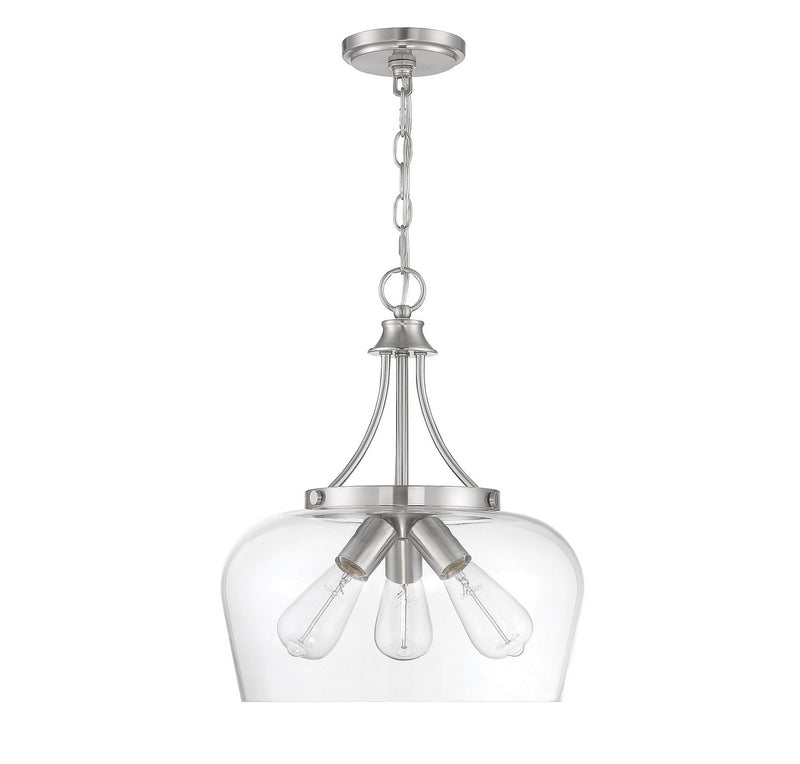 Savoy House 7-4034-3-SN Three Light Pendant, Satin Nickel