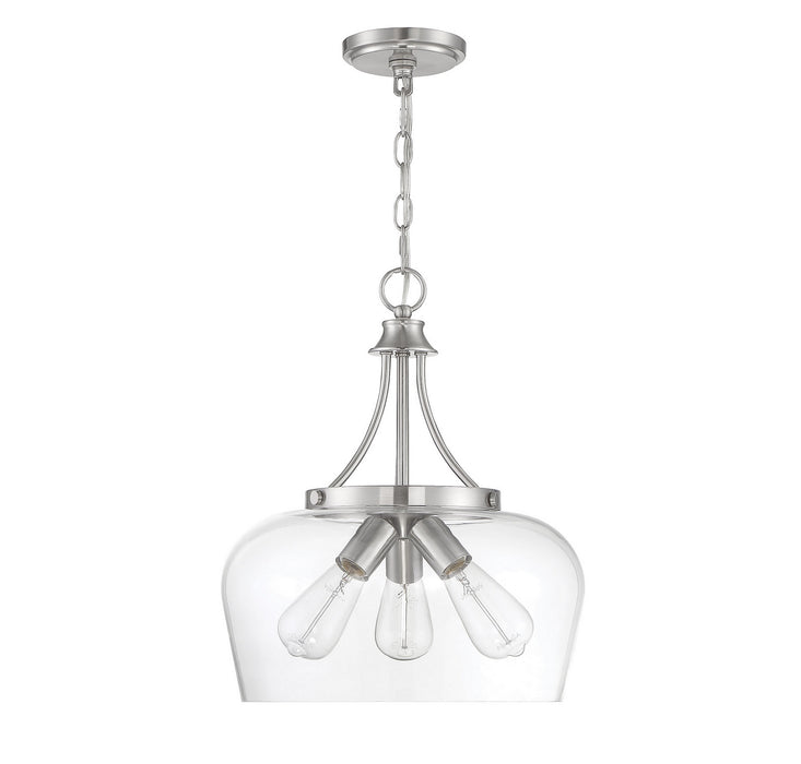 Savoy House 7-4034-3-SN Three Light Pendant, Satin Nickel