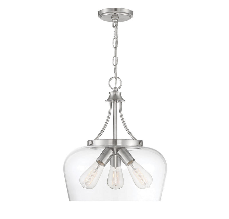 Savoy House 7-4034-3-SN Three Light Pendant, Satin Nickel
