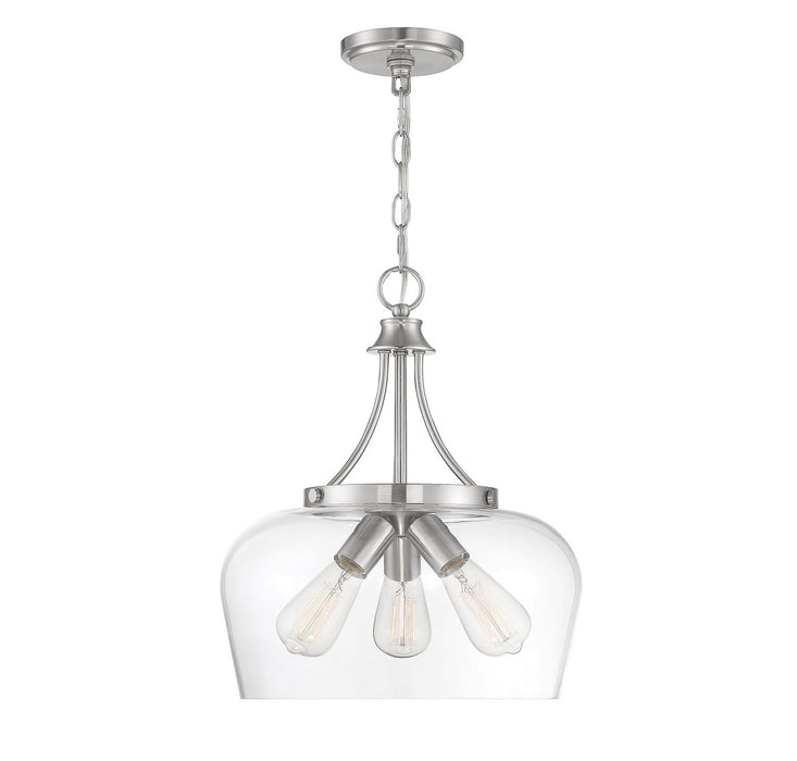Savoy House 7-4034-3-SN Three Light Pendant, Satin Nickel