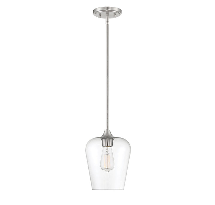 Savoy House 7-4036-1-SN One Light Mini Pendant, Satin Nickel