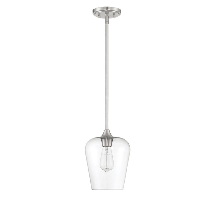 Savoy House 7-4036-1-SN One Light Mini Pendant, Satin Nickel