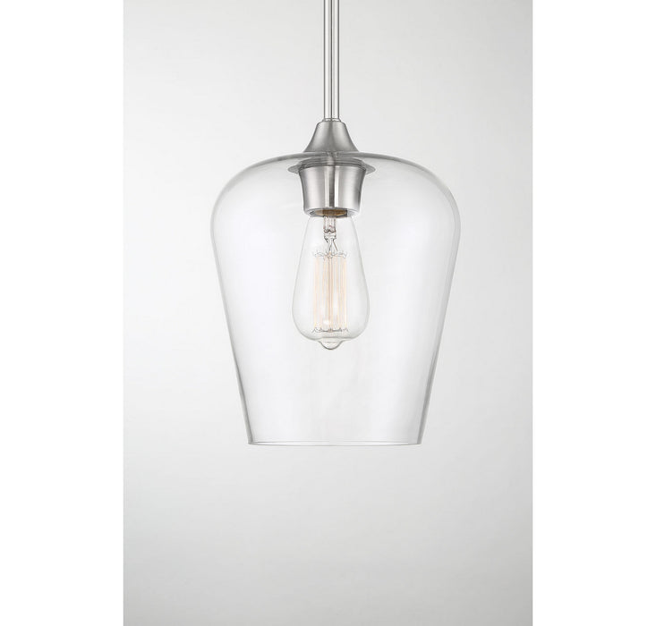 Savoy House 7-4036-1-SN One Light Mini Pendant, Satin Nickel
