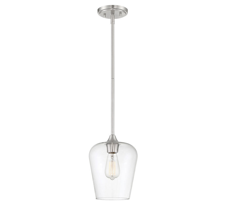 Savoy House 7-4036-1-SN One Light Mini Pendant, Satin Nickel