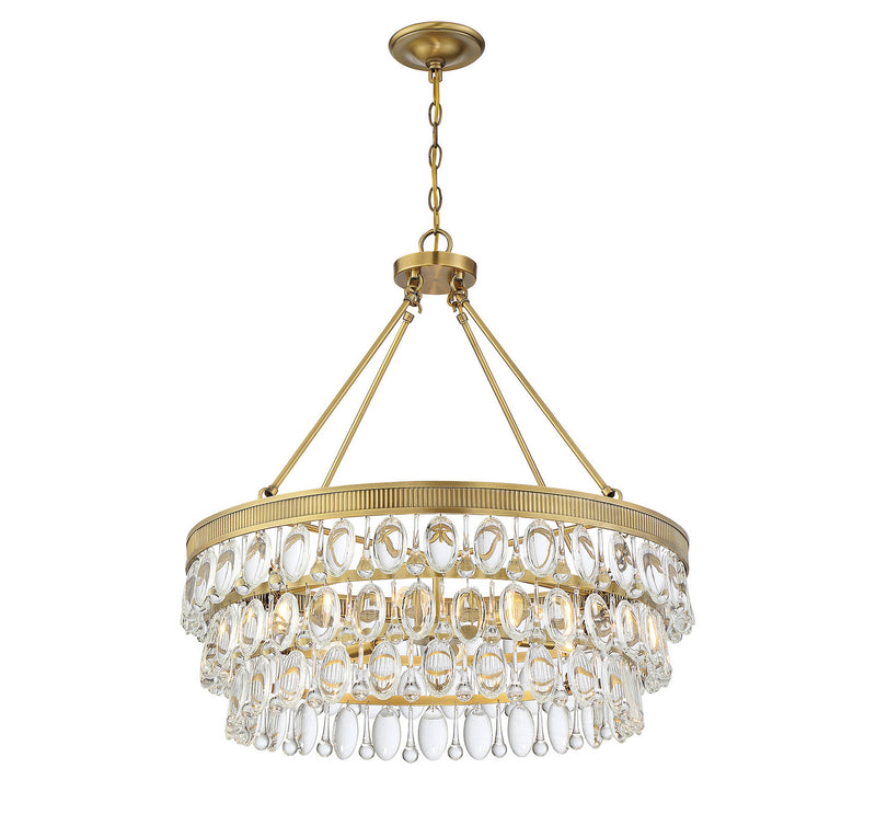 Savoy House 7-8701-6-322 Six Light Pendant, Warm Brass