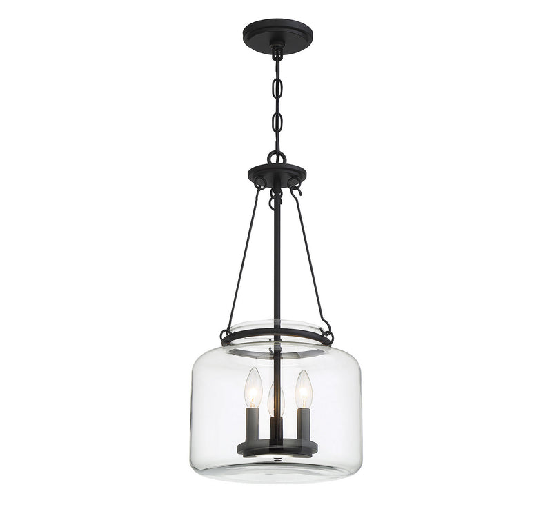Savoy House 7-9006-3-89 Three Light Pendant, Matte Black
