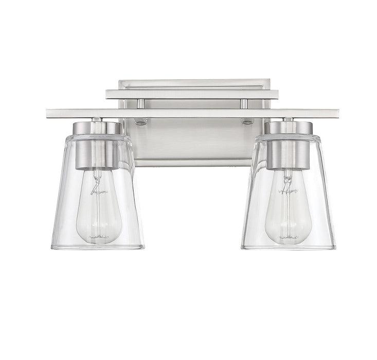 Savoy House 8-1020-2-SN Two Light Bath Bar, Satin Nickel