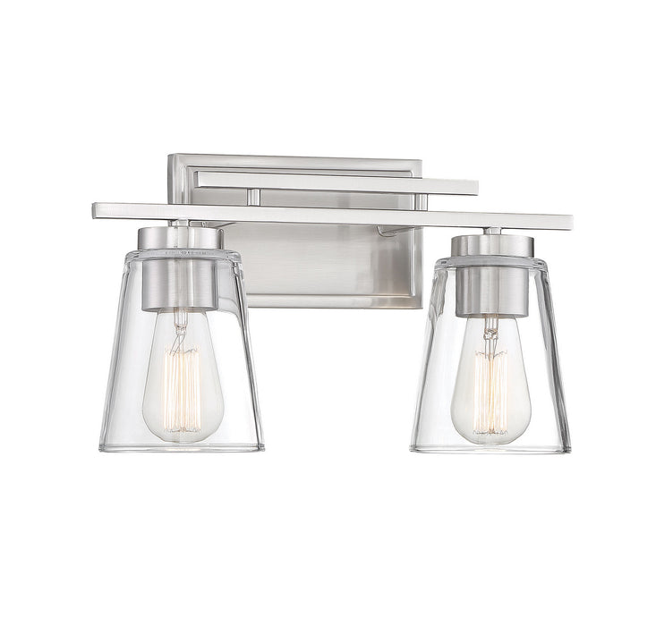 Savoy House 8-1020-2-SN Two Light Bath Bar, Satin Nickel