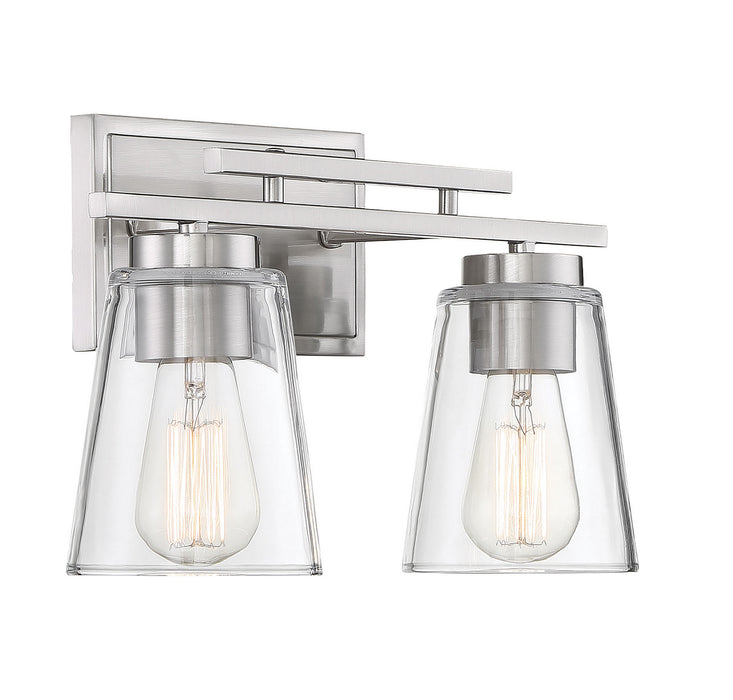 Savoy House 8-1020-2-SN Two Light Bath Bar, Satin Nickel