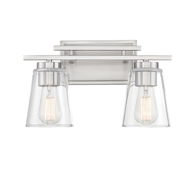 Savoy House 8-1020-2-SN Two Light Bath Bar, Satin Nickel