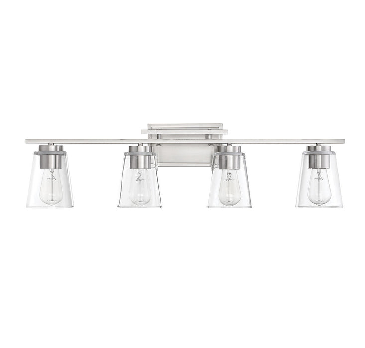 Savoy House 8-1020-4-SN Four Light Bathroom Vanity, Satin Nickel