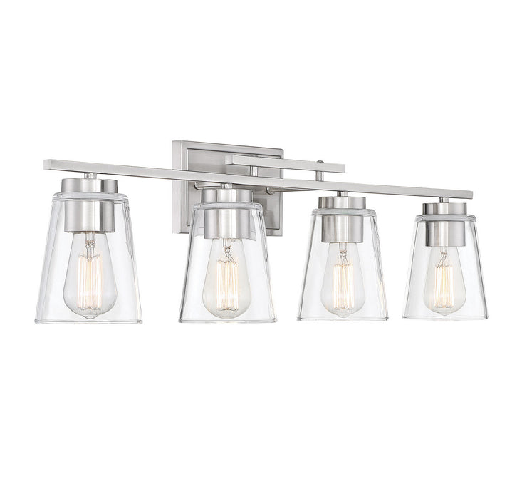 Savoy House 8-1020-4-SN Four Light Bathroom Vanity, Satin Nickel