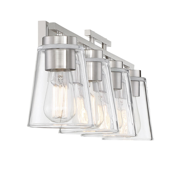 Savoy House 8-1020-4-SN Four Light Bathroom Vanity, Satin Nickel