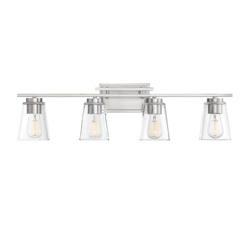 Savoy House 8-1020-4-SN Four Light Bathroom Vanity, Satin Nickel