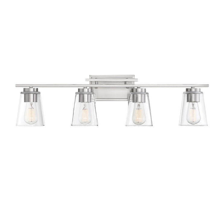 Savoy House 8-1020-4-SN Four Light Bathroom Vanity, Satin Nickel