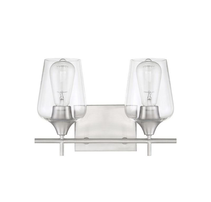 Savoy House 8-4030-2-SN Two Light Bath Bar, Satin Nickel