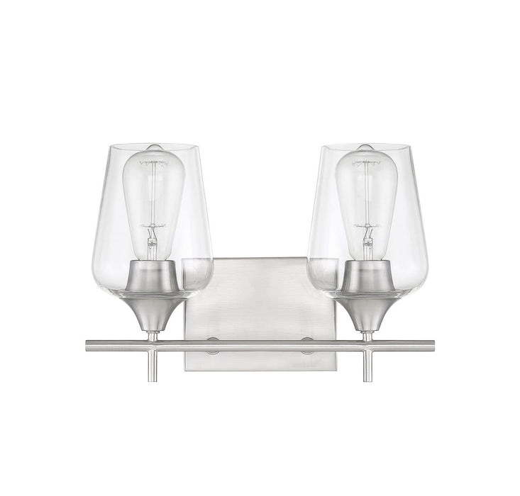 Savoy House 8-4030-2-SN Two Light Bath Bar, Satin Nickel