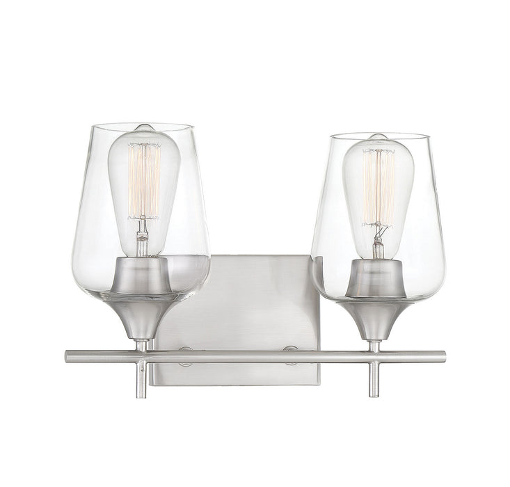 Savoy House 8-4030-2-SN Two Light Bath Bar, Satin Nickel