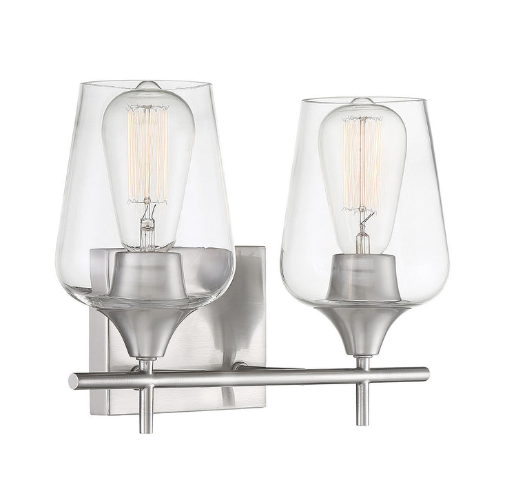 Savoy House 8-4030-2-SN Two Light Bath Bar, Satin Nickel
