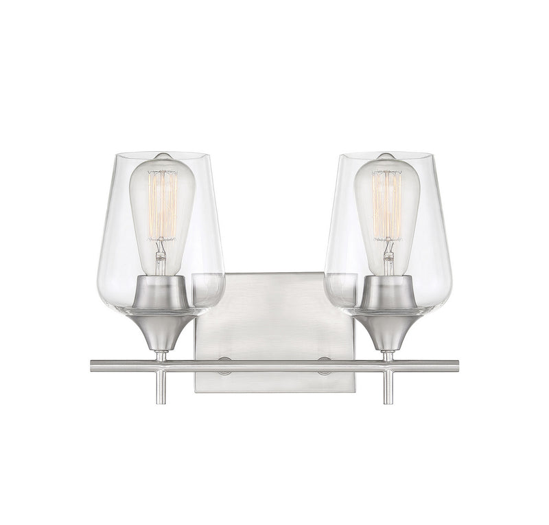 Savoy House 8-4030-2-SN Two Light Bath Bar, Satin Nickel
