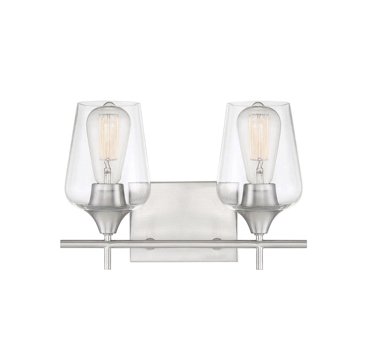 Savoy House 8-4030-2-SN Two Light Bath Bar, Satin Nickel