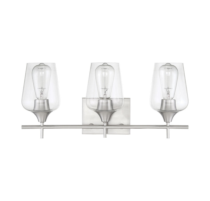 Savoy House 8-4030-3-SN Three Light Bath Bar, Satin Nickel