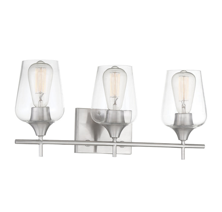 Savoy House 8-4030-3-SN Three Light Bath Bar, Satin Nickel