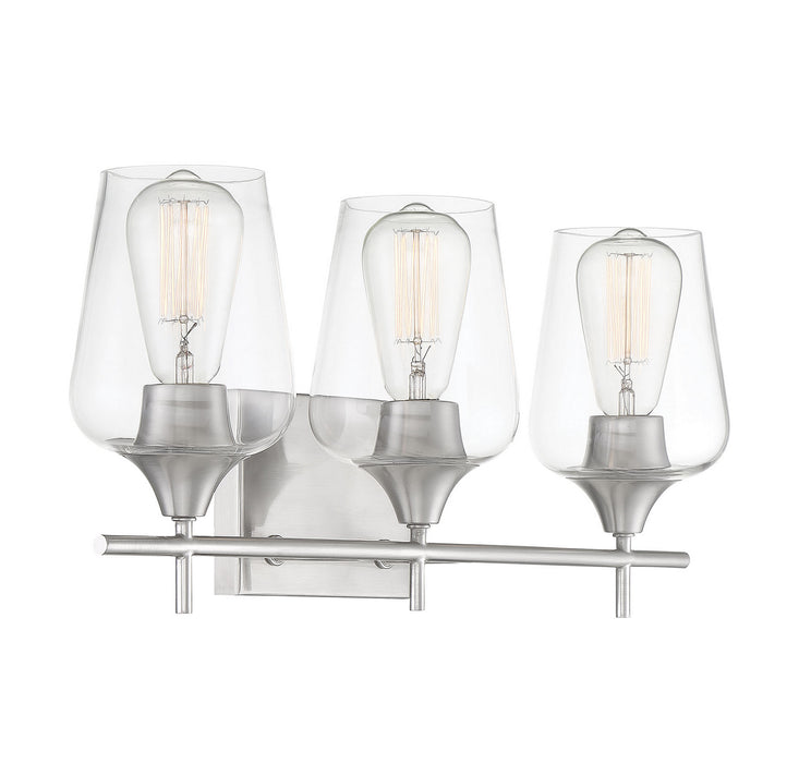 Savoy House 8-4030-3-SN Three Light Bath Bar, Satin Nickel