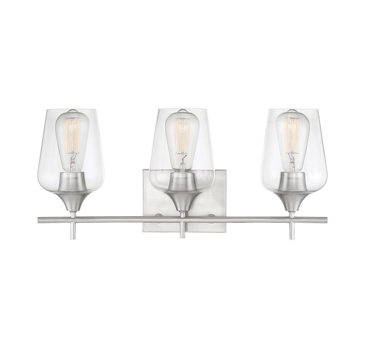 Savoy House 8-4030-3-SN Three Light Bath Bar, Satin Nickel