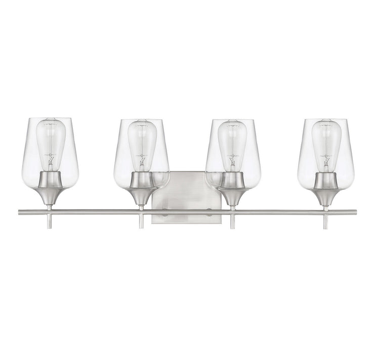 Savoy House 8-4030-4-SN Four Light Bath Bar, Satin Nickel