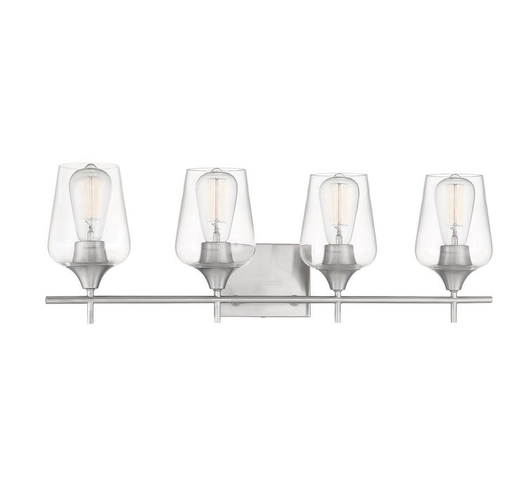 Savoy House 8-4030-4-SN Four Light Bath Bar, Satin Nickel