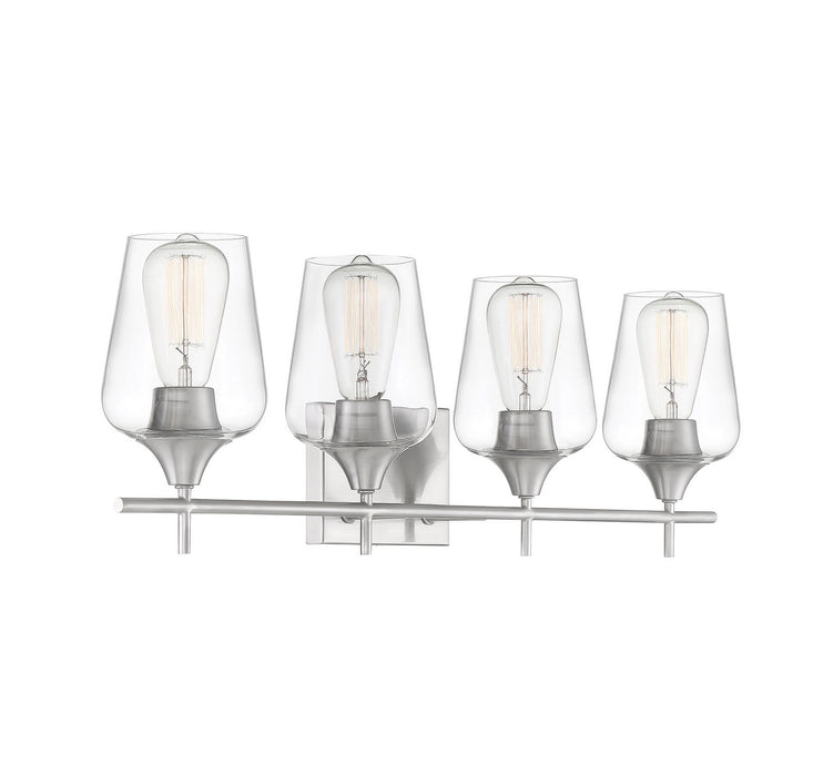 Savoy House 8-4030-4-SN Four Light Bath Bar, Satin Nickel