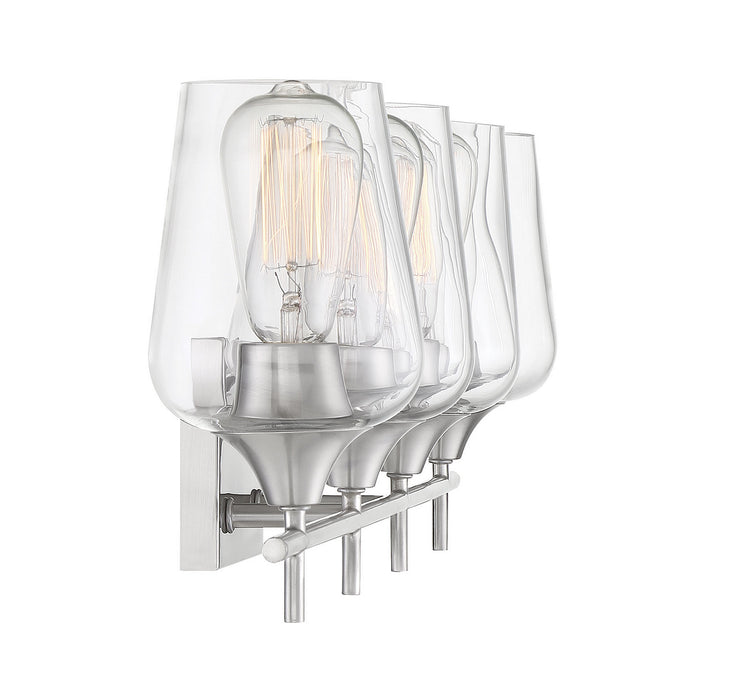 Savoy House 8-4030-4-SN Four Light Bath Bar, Satin Nickel