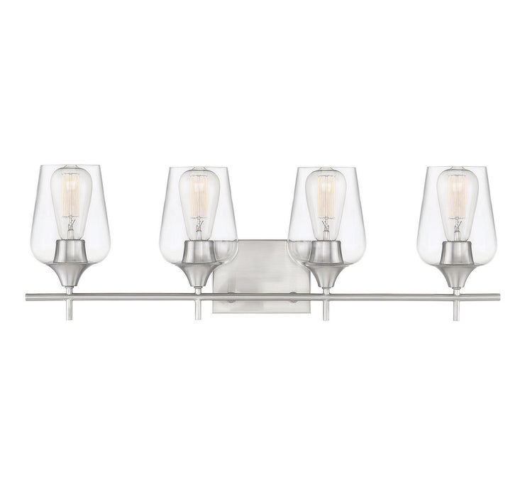 Savoy House 8-4030-4-SN Four Light Bath Bar, Satin Nickel
