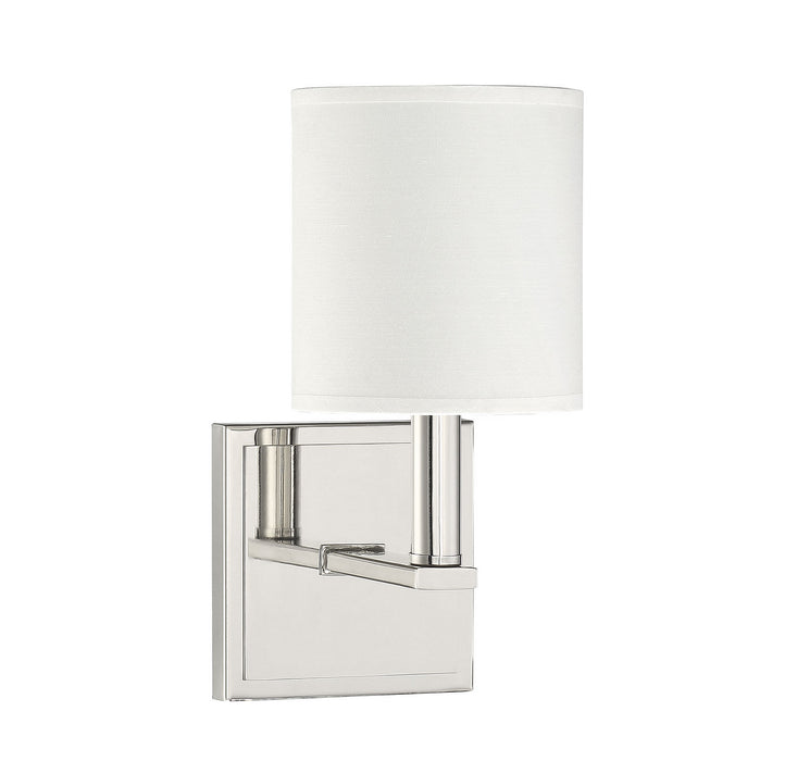 Savoy House 9-1200-1-109 One Light Wall Sconce, Polished Nickel