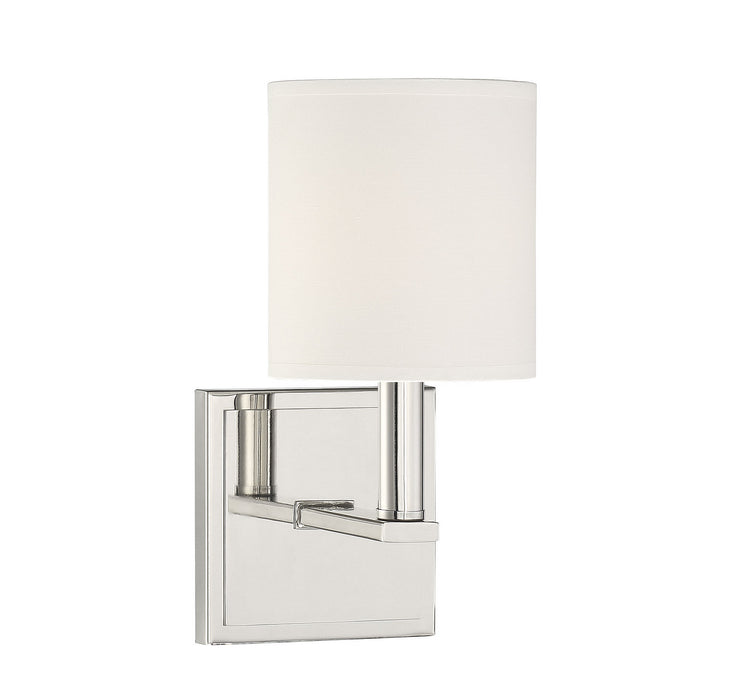 Savoy House 9-1200-1-109 One Light Wall Sconce, Polished Nickel